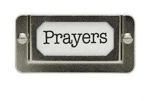 Schubladenetikett für Gebetsordner foto