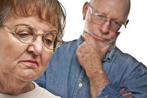 Seniorenpaar im Streit foto