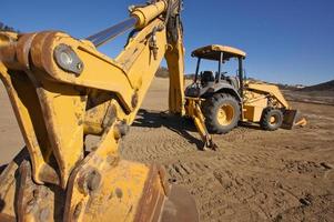 Traktor auf einer Baustelle foto