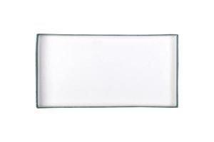 leere geöffnete weiße Pappschachtel für Mock-up isoliert auf weißem Hintergrund mit Kopierraum foto