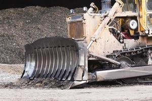 Bulldozer auf der Baustelle foto