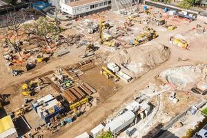 Luftaufnahme der Baustelle foto