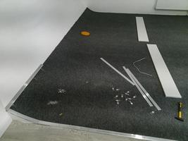Arbeitsgeräte zum Verlegen von Teppichen - Verlegen von Fußböden foto