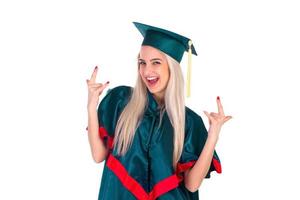 Universitätsstudent im Mantel foto