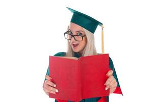 Universitätsstudent im Mantel foto