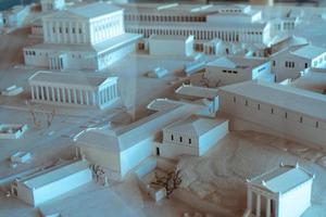 Modell der antiken griechischen Akropolis foto
