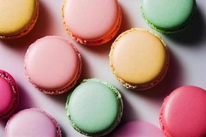 fallender stapel macarons, weiche und natürliche farbe foto