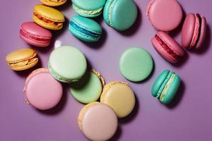 fallender stapel macarons, weiche und natürliche farbe foto