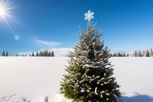 schöner Winterhintergrund mit Schnee. neujahr, weihnachten und andere feiertage, webposter, grußkarte. foto