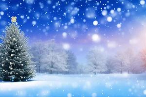 schöner Winterhintergrund mit Schnee. neujahr, weihnachten und andere feiertage, webposter, grußkarte. foto