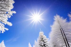 schöner Winterhintergrund mit Schnee. neujahr, weihnachten und andere feiertage, webposter, grußkarte. foto