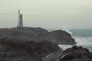 berühmtes Landschaftsfoto des Leuchtturms von Stokksnes foto