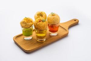 Panipuri-Schuss oder Golgappa-Schuss foto