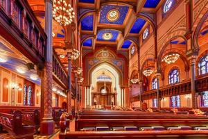 New York City - 11.Oktober 2017 - zentrale Synagoge in Midtown Manhattan, New York City. Es wurde 1870-72 erbaut und von Henry Fernbach im maurischen Revival-Stil entworfen. foto