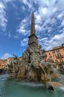 Rom, Italien - 23. März 2018 - Vier-Flüsse-Brunnen auf der Piazza Navona, Rom, Italien, Europa. foto