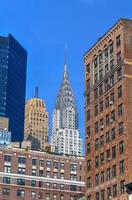 New York City - 14. April 2018 - Blick auf das Chrysler Building von Midtown Manhattan, New York City. foto