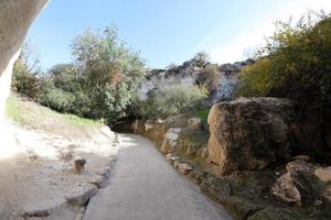 Straße für Fußgänger in einem Stadtpark im Norden Israels. foto