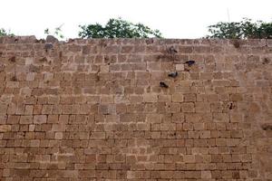 Wand einer alten Festung im Norden Israels. foto