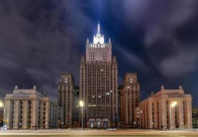 Hauptgebäude des Außenministeriums Russlands in Moskau, Russland, 2022 foto