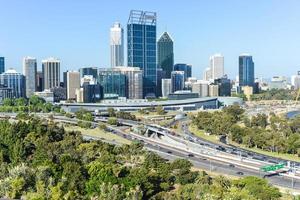 Skyline von Perth, Australien foto