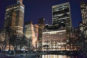 Central Park bei Nacht, New York foto