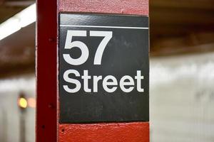 New York City U-Bahnstation 57th Street in Manhattan. foto