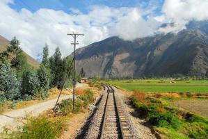 Blick auf den Weg zwischen Cusco und Machu Picchu, Peru foto