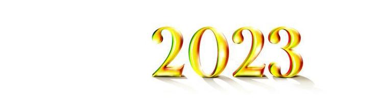 Frohes neues Jahr Hintergrund. Start bis 2023. 3D-Darstellung foto