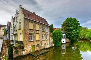 kanäle von brügge, belgien, das venedig des nordens. foto