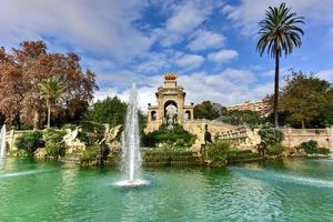 Brunnen im Parc de la Ciutadella. es ist ein park am nordöstlichen rand von ciutat vella, barcelona, katalonien, spanien. foto