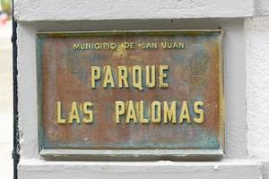 Parque de las Palomas, Taubenpark im alten San Juan, Puerto Rico. foto