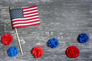 glücklicher amerikanischer unabhängigkeitstag am 4. juli, ein patriotischer feiertag des nationalstaats. Flagge der Vereinigten Staaten. foto