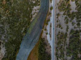 Luftpanorama des Yellowstone-Nationalparks. foto