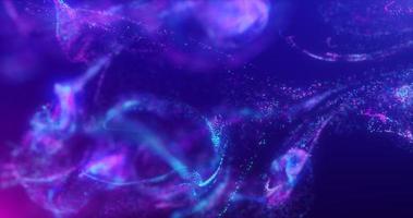 abstrakte flüssigkeitsexplosion schillernde lila wellen glühende energie magisch mit unschärfeeffekt in flüssigem wasser. abstrakter Hintergrund foto