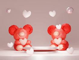 3D süße Bär zum Valentinstag foto