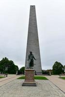 das bunkerhill-monument auf dem bunkerhill in charlestown, boston, massachusetts. foto