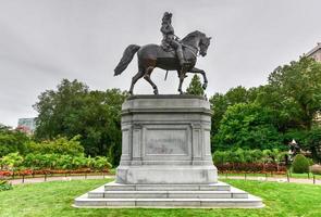 George Washington Reiterstandbild im öffentlichen Garten in Boston, Massachusetts. foto