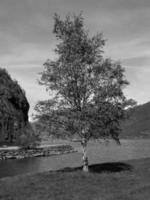 Flam und der Aurlandsfjord in Norwegen foto