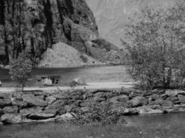 Flam und der Aurlandsfjord in Norwegen foto