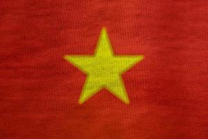 Textur der vietnamesischen Flagge als Hintergrund foto