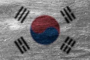 Textur der koreanischen Flagge als Hintergrund foto