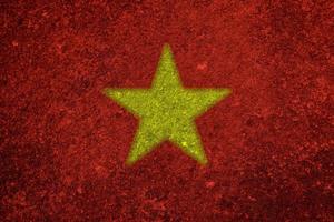 Textur der vietnamesischen Flagge als Hintergrund foto