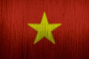 Textur der vietnamesischen Flagge als Hintergrund foto