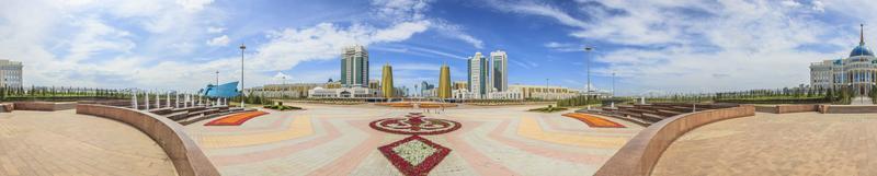 Panorama des Stadtzentrums von Astana foto