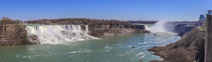 Panoramabild der Niagarafälle im Sommer foto