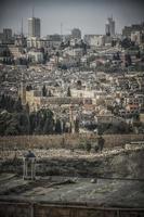 Jerusalem, Israel ein Panoramablick auf die Altstadt vom Ölberg foto