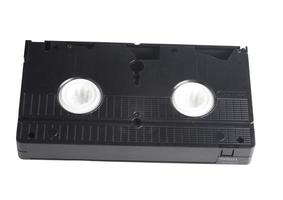 alte VHS-Videokassetten isoliert auf weißem Hintergrund foto