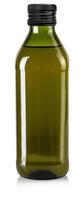 Flasche Olivenöl isoliert auf weißem Hintergrund. Datei enthält Beschneidungspfad foto