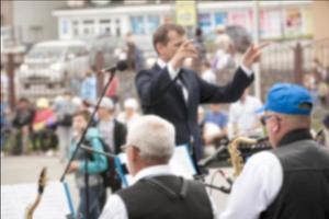 Blure des Orchesters im Park foto