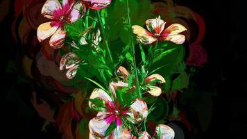 botanische digitale illustration der abstrakten blumen foto